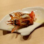 すし丈 - 車海老の頭焼き