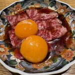 炉端焼き燻銀 - 和牛ユッケ