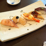 市場ずし駅前 - 炙りづくし \980+税