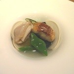 薪の音 - ノドグロの魚とハマグリスープ