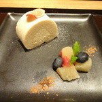 薪の音 - デザート（さつま芋のロールケーキ）