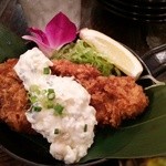 マヒマヒのフライ　タルタルソースが、たっぷりです