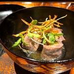 和み処 男山 - 焼き茄子の牛肉巻き