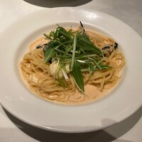 24/7 restaurant - とろーりモッツァレラと明太子のクリームパスタ 24/7 restaurant - とろーりモッツァレラと明太子のクリームパスタ
