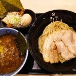 麺屋 たけ井 - 『濃厚豚骨魚介つけ麺・小 220ｇ』(830円)に『全部のせトッピング』(300円)～♪(^o^)丿
