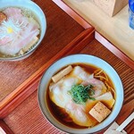 RAMEN VILLAGE CAFE - 淡麗醤油ラーメン＆淡麗塩ラーメン