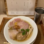 なにわ麺次郎 然 - 黄金貝ラーメン　味玉付