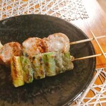 てっぽう - ★お任せ 串焼き 1800円 たった6本で この値段は CP 悪すぎ！