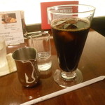 Ko-Hi-Kurabu Den - 「珈琲ぜんざいセット」のアイスコーヒー