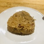 とら食堂 - スープで煮込んだおにぎりは味濃いめですが、個人的には好きです♪