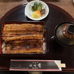 小川菊 - うな重　きも吸い　お漬物がセット