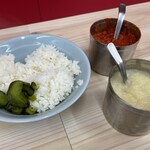 らーめん武道家 口 - ライスにのせる