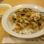康華楼 - 高菜といか押し延べ豆腐かけご飯