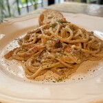 カフェ オトノヴァ - ベーコンとポルチーニクリームパスタ