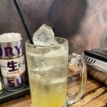 焼肉・冷麺 三千里 - 濁りじゃばらサワー