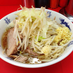 ラーメン二郎 - らーめん（麺半分カタメ ニンニク ショウガ）680円