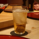 鮨 しみづ - 梅酒ソーダ割り