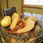 しのはら - 伊勢エビの鬼殻焼き、ジャガ芋