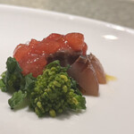 鉄板焼 BF - ☆ニシンのマリナード
      フレッシュトマトのソース　程よい酸味がありさっぱりした前菜