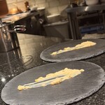 鉄板焼 BF - デザートの準備