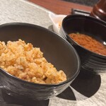 鉄板焼 BF - ご飯と味噌汁