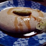 蕎麦・宿 菊井 - 薬味・汁をかけたそばがき（2024年5月）