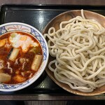 金豚雲 - 辛玉肉汁うどん（中、1100円）