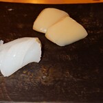 日本橋蛎殻町 すぎた - アオリイカ　ホタテ