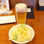 やきとり家すみれ - 生ビとお通し