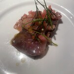 清澄白河 フジマル醸造所 - 氷見寒鰤の燻製カルパッチョ