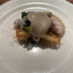 清澄白河 フジマル醸造所 - カダイフで巻いた、北海道産真鱈の白子フリット