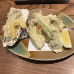 かなわ ekie店 - かきの天ぷら