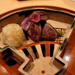 銀座 しのはら - 青首鴨玉鋼焼き