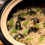 銀座 しのはら - 新生姜と桜鯛と蕨