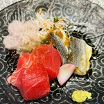 秋葉原 鮨 上村 - マグロとコハダのお造り
