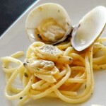 XEX ATAGO GREEN HILLS / Salvatore Cuomo Bros. - ハマグリと春キャベツ　唐墨のアーリオオーリオ