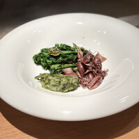 鉄板DINING O - ホタルイカと菜の花　海苔酢味噌