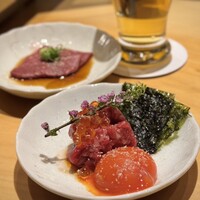 堂島焼肉料理店 - 純但馬うすなが牛ユッケ　ウチヒラ