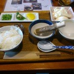 佐嘉平川屋 - 寄せ豆腐の定食。