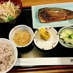 すずめのおやど - 2014.7魚定食　やっと十穀米を食べられた！