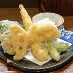 桶家乃隠居 - てんぷら５品