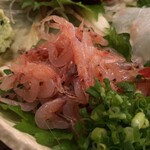 ひでや - お刺身盛り合わせの桜エビ