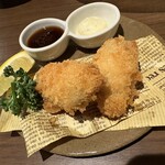 丼 あて 酒 えだかん - カキフライ、熱々！