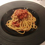 リストランテ サクラ - 初来店　タコのミートソース　自家製ルッコラのタリオリーニ（ハーフサイズ）　