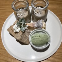 鉄板焼　一如 - ほうじ茶プリン　シフォンケーキ　チーズケーキ　ピスタチオアイス