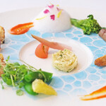 Héritage by Kei Kobayashi - ランチコース 17800円 のアシェットレギューム 12種類の野菜の前菜