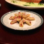 趙楊 - 八種の冷菜　（卵黄、パプリカ、スモークダックの大根巻き）　(2014/07)