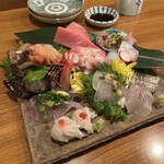魚と地酒の旨い店 和かな - お造り盛り合わせ