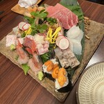 魚と地酒の旨い店 和かな - お造り盛り合わせ