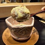 京味 もと井 - メンチカツ卵餡かけ